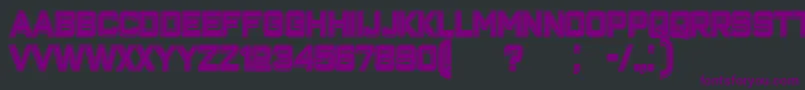 Шрифт ClosenessOutlineFilled – фиолетовые шрифты на чёрном фоне