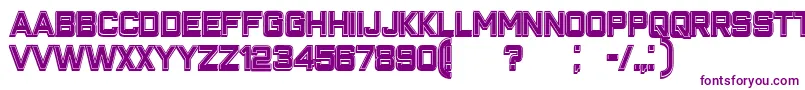 Шрифт ClosenessOutlineFilled – фиолетовые шрифты на белом фоне