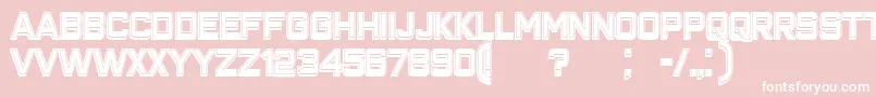 ClosenessOutlineFilled-Schriftart – Weiße Schriften auf rosa Hintergrund