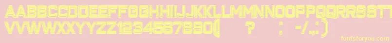 ClosenessOutlineFilled Font – Yellow Fonts on Pink Background