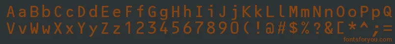 フォントOcrbLtAlternate – 黒い背景に茶色のフォント
