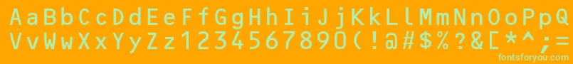 OcrbLtAlternate Font – Green Fonts on Orange Background