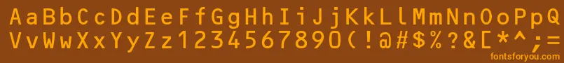 OcrbLtAlternate Font – Orange Fonts on Brown Background