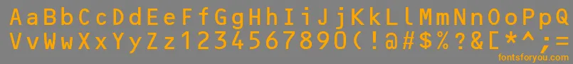 OcrbLtAlternate Font – Orange Fonts on Gray Background