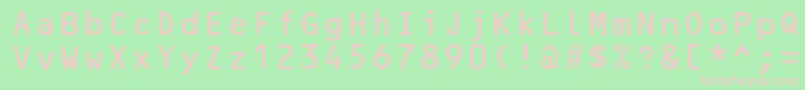 OcrbLtAlternate Font – Pink Fonts on Green Background