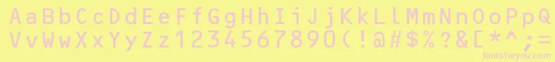 OcrbLtAlternate Font – Pink Fonts on Yellow Background