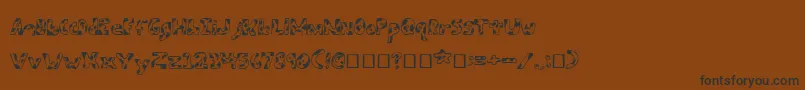 Armybeans Font – Black Fonts on Brown Background