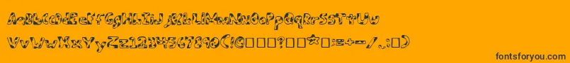 Armybeans Font – Black Fonts on Orange Background