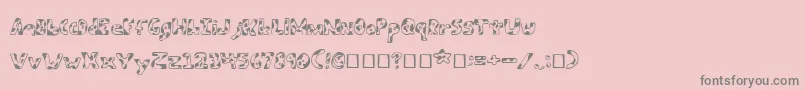 Armybeans Font – Gray Fonts on Pink Background