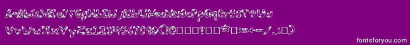 Armybeans Font – Green Fonts on Purple Background