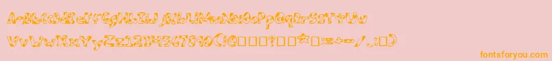 Armybeans Font – Orange Fonts on Pink Background