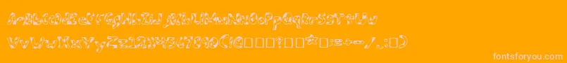 Armybeans Font – Pink Fonts on Orange Background