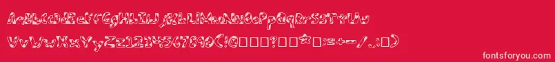 Armybeans Font – Pink Fonts on Red Background