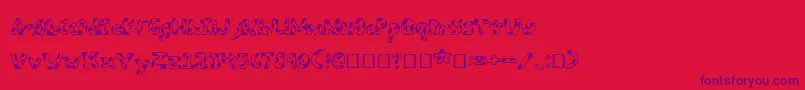 Armybeans Font – Purple Fonts on Red Background