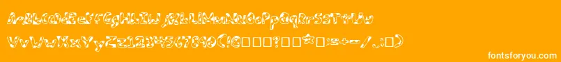 Armybeans Font – White Fonts on Orange Background