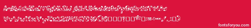 Armybeans Font – White Fonts on Red Background