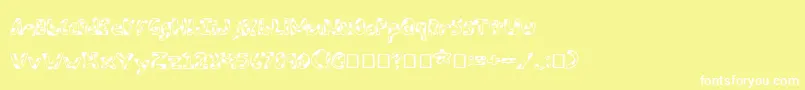 Armybeans Font – White Fonts on Yellow Background