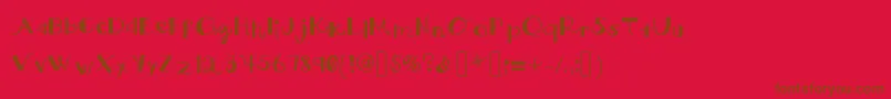 SquareCurves Font – Brown Fonts on Red Background