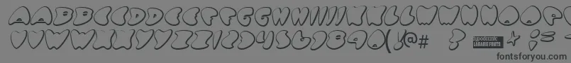 フォントGotnohea – 黒い文字の灰色の背景
