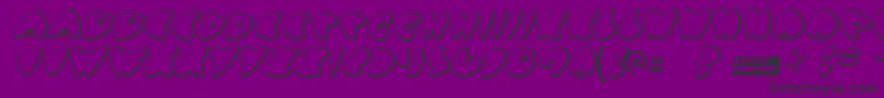 フォントGotnohea – 紫の背景に黒い文字