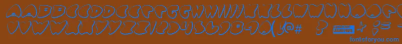 Gotnohea Font – Blue Fonts on Brown Background