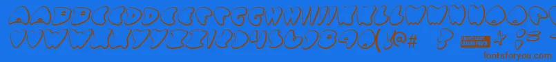 Gotnohea Font – Brown Fonts on Blue Background