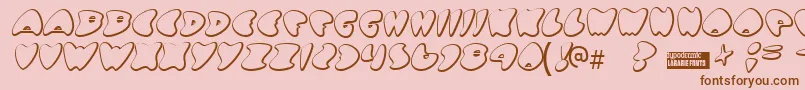 Gotnohea Font – Brown Fonts on Pink Background