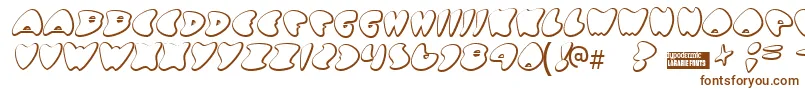 Шрифт Gotnohea – коричневые шрифты на белом фоне