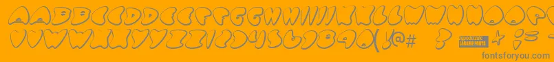 Gotnohea-Schriftart – Graue Schriften auf orangefarbenem Hintergrund