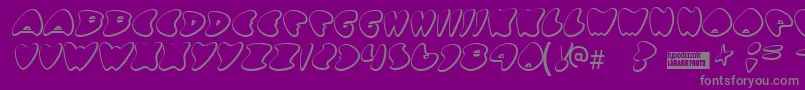 Gotnohea-Schriftart – Graue Schriften auf violettem Hintergrund