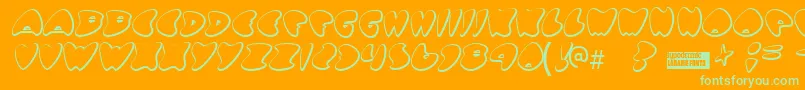 Gotnohea Font – Green Fonts on Orange Background