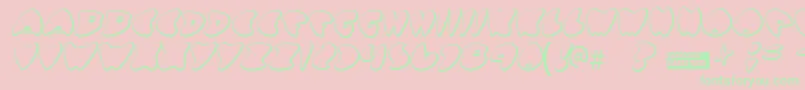 Gotnohea Font – Green Fonts on Pink Background