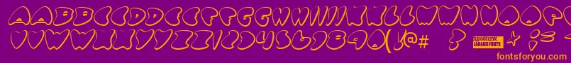 Gotnohea Font – Orange Fonts on Purple Background