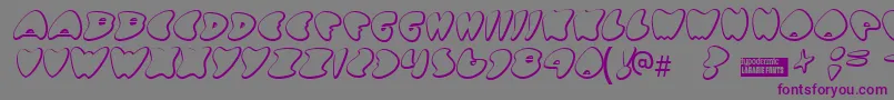 Gotnohea-Schriftart – Violette Schriften auf grauem Hintergrund