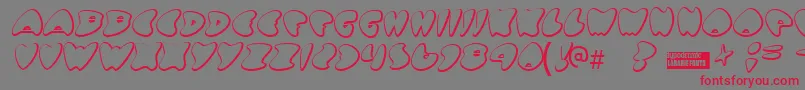 Gotnohea Font – Red Fonts on Gray Background