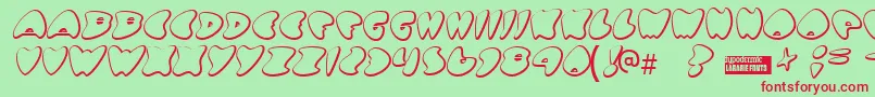Gotnohea Font – Red Fonts on Green Background