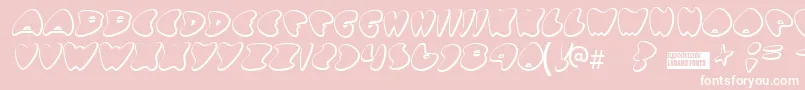 Weitere Informationen zur Gotnohea-Schriftart Gotnohea-Schriftart – Weiße Schriften auf rosa Hintergrund