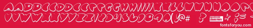 Gotnohea Font – White Fonts on Red Background