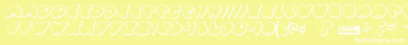 Gotnohea Font – White Fonts on Yellow Background