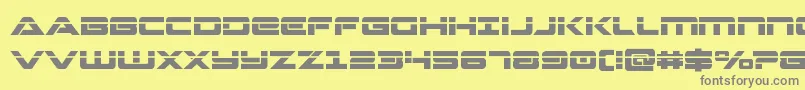 Strikelordlaser Font – Gray Fonts on Yellow Background