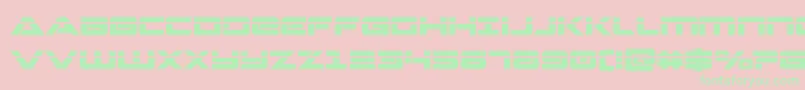 Strikelordlaser-Schriftart – Grüne Schriften auf rosa Hintergrund