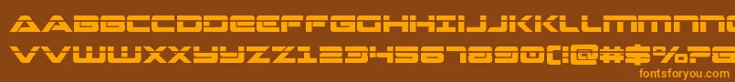 Strikelordlaser Font – Orange Fonts on Brown Background