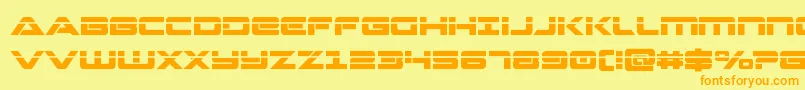 Strikelordlaser Font – Orange Fonts on Yellow Background