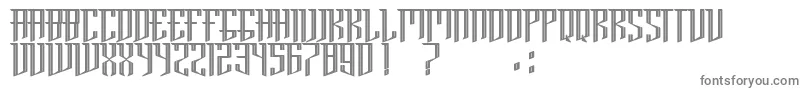 BrooklynInline Font – Gray Fonts on White Background