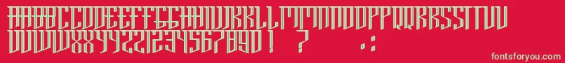 BrooklynInline Font – Green Fonts on Red Background