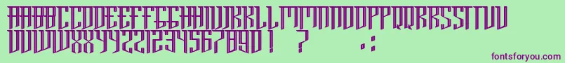 BrooklynInline Font – Purple Fonts on Green Background