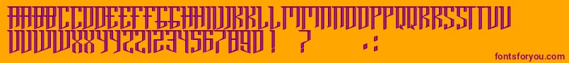 BrooklynInline Font – Purple Fonts on Orange Background