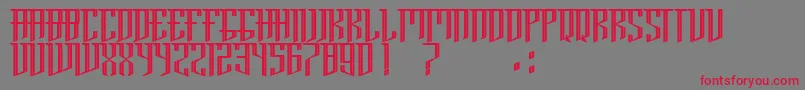 BrooklynInline Font – Red Fonts on Gray Background