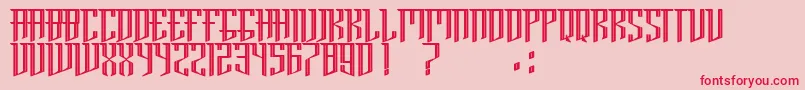 BrooklynInline Font – Red Fonts on Pink Background