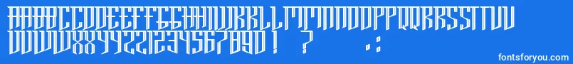 BrooklynInline Font – White Fonts on Blue Background